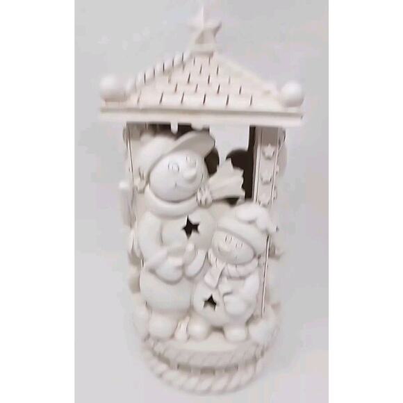 Snowman & Family Christmas Tabletop Lights Up Around Gazebo Snowman NIP X-D - Picture 11 of 13